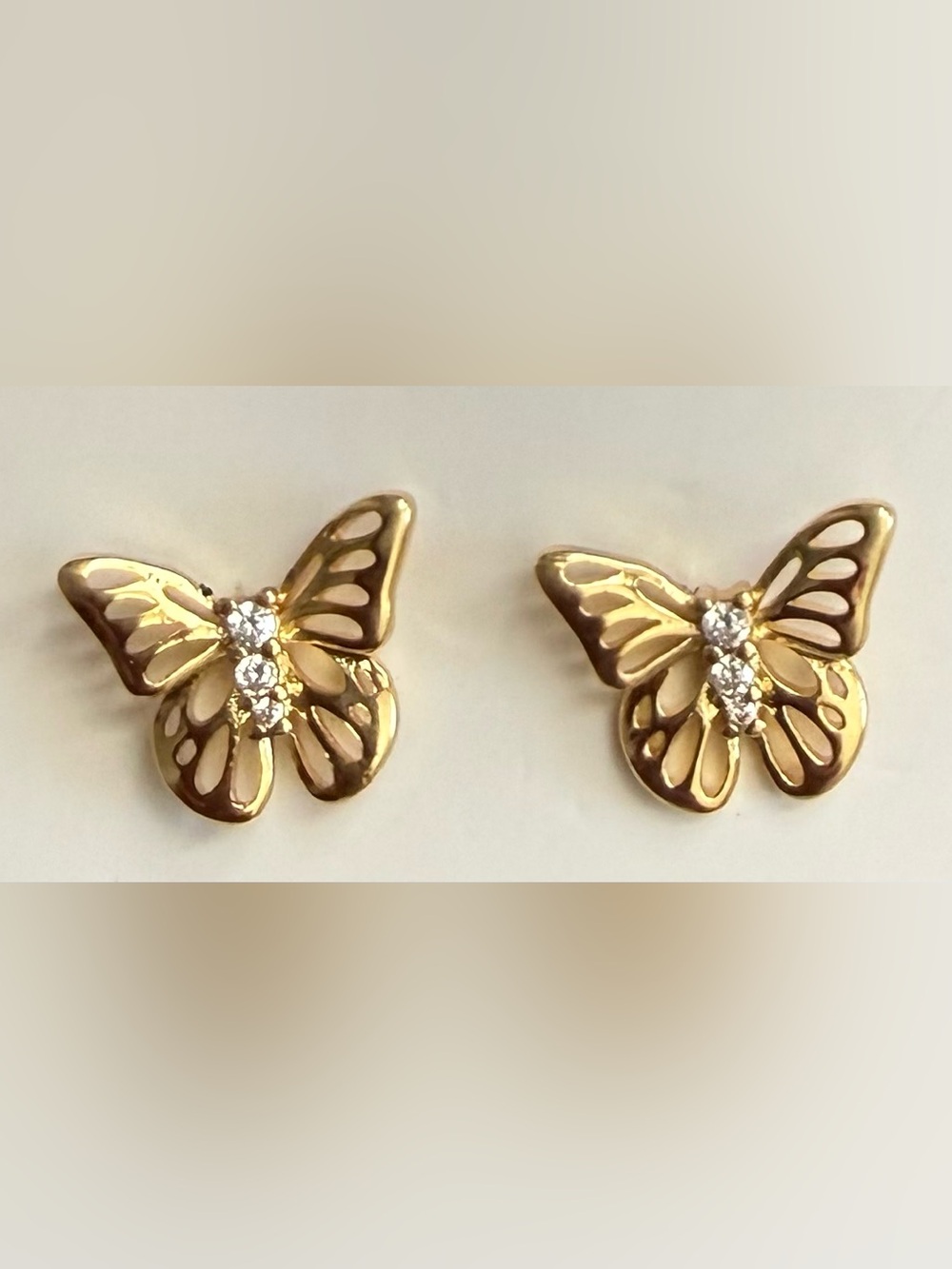 New Gold filled Butterfly Stud Earrings - Elegant WomenJewelry